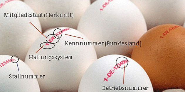 Kennzeichnung von Eiern