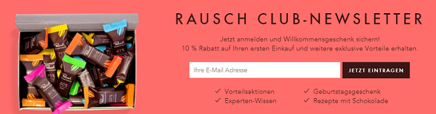 Rausch Newsletter Rabatt
